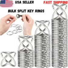 100 or 200 Key Rings Bulk Split Key Rings Keychain Rings and Crafts 1 Inch/25Mm picture