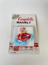 Vintage 1997 Campbell's Soup Kid Winter Fridge Magnet Square Multi-Color  picture