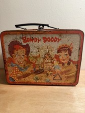Vintage 1954 Howdy Doody Metal Lunch Box ADCO Liberty Cowboy Western TV picture