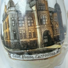 CARROLLTON MAINE ME Antique COURT HOUSE Souvenir TRINKET CREAMER picture