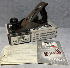 Vintage 1951 DUNLAP SMOOTH PLANE Wood Handle Made in USA w/ Box No. 3738 picture