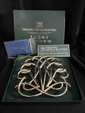 Virginia Metalcrafters Colonial Williamsburg Cypher Brass Trivet CW10-14 NIB VTG picture