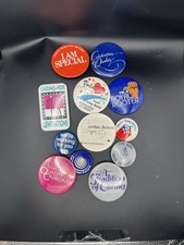Collection Of 12 Vintage Pinback Buttons picture