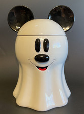NEW Zrike Brands Mickey Mouse Ghost Cookie Jar 9.5” Disney Halloween Canister picture