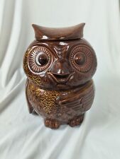 Vintage 1960s McCoy Pottery #204 USA Brown Owl Cookie Jar picture