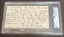 AUTHOR WALT WHITMAN SIGNED HANDWRITTEN LETTER 1882 AUTOGRAPH PSA/DNA FINE 👍 picture