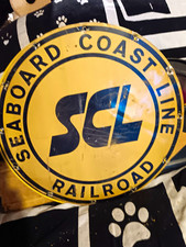 Seaboard Coast Line Railroad (SCL) Round Metal Sign Plaque Wall Decor picture
