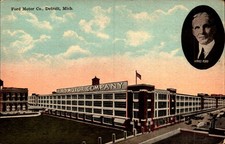 FORD MOTOR CO-BUILDING & HENRY FORD PICTURE- PRE-1915-DB POSTCARD BK87 picture