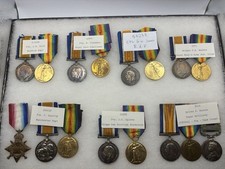 WWI British Medal Collection Of Campaign Trios And Pairs picture
