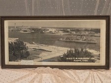 Framed Vintage Black-and-White USS F.M. Robinson DE-220 Photograph, Havana, Cuba picture