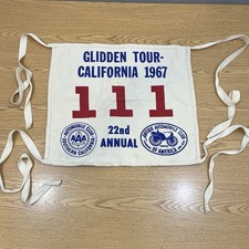 Vtg 22nd Annual 1967 Glidden Tour Cloth Tire Flag # 111 AACA Southern California picture