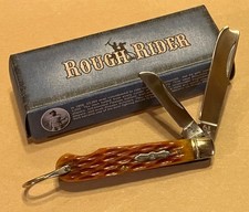 Rough Rider RR380 Razor Jack Pocket Knife - 2nd Gen - Jigged Bone - NMIB picture