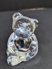 Vintage Princess House Lead Crystal Teddy Bear Figurine Paperweight picture