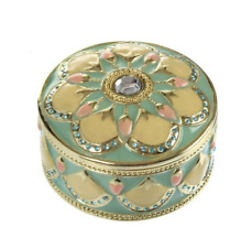 Green Trinket Box Hand made  by Keren Kopal with  Austrian Crystals picture