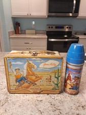 1954 Gene Autry Lunch Box & Thermos * Vintage * Lunchbox EXCELLENT / Nr MINT picture