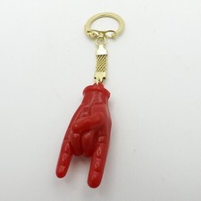 Italy Figa Hand Ward Off Malocchio Evil Red Key Ring Chain Horsehsoe New Large picture