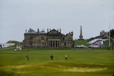 c1960's Kodachrome 35mm Slide St Andrews Golf Club Scotland Golfers American picture