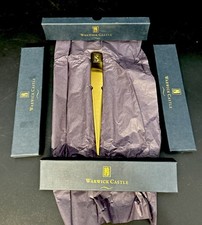Lot Of 4 Warwick Castle Gold Letter Openers Souvenir New In Box England picture