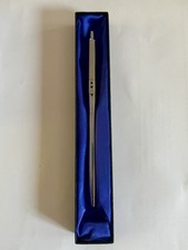 Vintage Paper Mate Slimline Chrome Ball Point Pen Double Black Heart picture