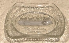 Vintage Holiday Inn Clear Glass Ashtray Embossed Collectible-Hotel  Advertising  picture