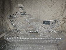 VTG X3-Shannon Godinger Dublin Ireland 24% Lead Crystal SUGAR CREAMER TRAY Trio picture