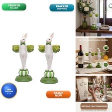 Lune cle Bunny Taper Candle Holders Set of 2 picture