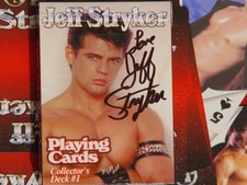 Jeff Stryker Vegas Playing cards signed (Red and Blue Decks) artistic N udes  . picture