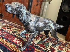 Vintage Silver JB Jennings Brothers hunting dog setter, pointer JB2591 9.5