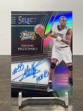 DIKEMBE MUTOMBO 2018-19 Panini Select Signatures Silver on Card Auto #D /199 picture