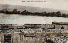 Montgomery PA Pennsylvania Muncy Dam Susquehanna River Vtg Postcard 7A picture