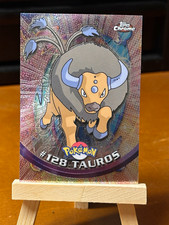Topps 1999 Topps Chrome Pokémon Tauros #128 Hologram Non-Sport Card English picture
