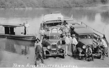 Tennessee River Ferry Boat Trotters Landing Camden TN - Reprint picture