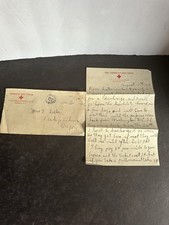 1919 WWI Edgar Seeley Red Cross Hospital Disability Discharge Letter + Cover picture