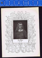 John Milton,  English Poet, Paradise Lost -1898 Portrait Print - Ornate picture