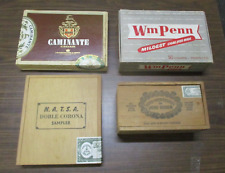 4 Vintage Cigar Boxes Wm. Penn Caminante N.A.T.S.A.  etc picture