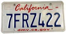 Vintage California 2011 Auto License Plate 7ERZ422 Lipstick Natural Garage Decor picture