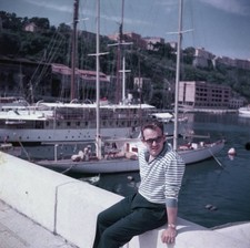 Prince Rainier of Monaco in Monte Carlo harbour 1958 Historic Old Photo picture