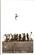Nalukatak Blanket Toss Barrow Alaska RPPC Inuit Festival Kodak Paper picture