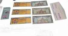 Vintage Disney World Lot Disney Dollars 1990 1991 1994 1987 Tickets Passport picture