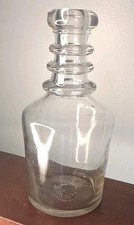 Antique 18/19th cent(?) Hand Blown Glass Decanter FOUR RINGS VERY RARE VGC  picture