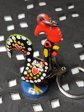 Vintage Heavy Colorful Rooster Keychain picture