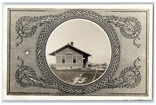 c1910's Depot Lee County Roxbury Illinois IL RPPC Photo Antique Postcard picture