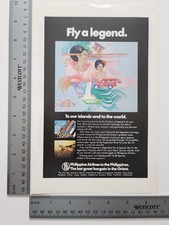 Philippine Airlines Fly A Legend Vintage Travel Ephemera Print Ad picture