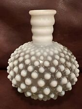 Fenton Hobnail Milk Glass Vase Vintage picture