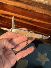Antique Champagne Wine Bottle Opener 4-Bld #192  Knife w/ Hook Bld & Corkscrew picture