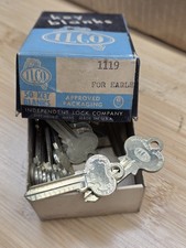 Vintage 19pc Lot ILCO Key Blank 1119 Fitchburg Mass. USA Lock Company  picture