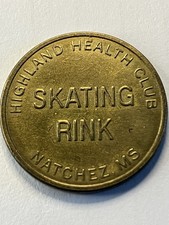 Rare Highland Health Club Skating Rink Token Natchez Mississippi Obsolete #up1 picture