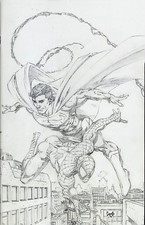 Marvel DC Spider-Man Superman #1- 1:200 Greg Capullo Sketch Virgin Variant picture