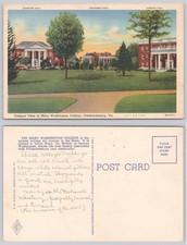 1940 Mary Washington College Fredericksburg VA Art Colortone Postcard picture