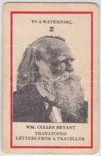 To A Waterfowl William Cullen Bryant (Famous Poet) Collectible Playing Card picture